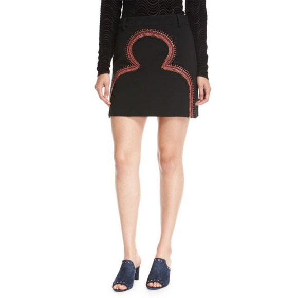 NWT Opening Ceremony embroidered beaded runway mini skirt - Picture 1 of 6